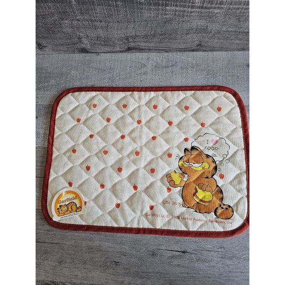 RARE NOS Vintage Garfield Jim Davis 2 Placemats w HANG TAGS 1970s New - Picture 2 of 12